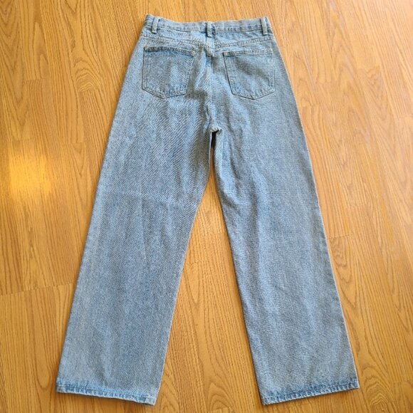 NEW NWOT! KIMHEKIM MY UNIFORM LABEL WIDE LEG BAGGY JEANS RIGID DENIM sz M - Picture 4 of 8